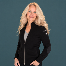 Load image into Gallery viewer, Women's Black Full Zip Cardigan | Made in Canada | Red Canoe DW
