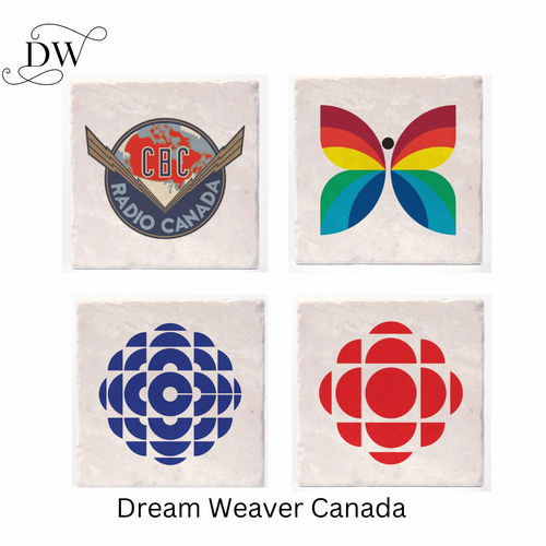 CBC Logo Marble Coasters | Set of 4 assorted