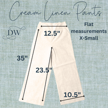 Charger l&#39;image dans la galerie, Wide Leg Pants | Cream Linen
