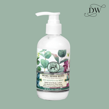 Load image into Gallery viewer, Eucalyptus and Mint Hand &amp; Body Lotion | Round | Michel Design Works
