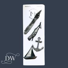 Load image into Gallery viewer, Nautical Pewter Magnets | Set of 4
