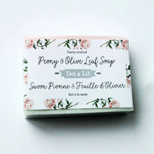 Charger l&#39;image dans la galerie, Peony &amp; Olive Leaf Bar Soap | Dot &amp; Lil
