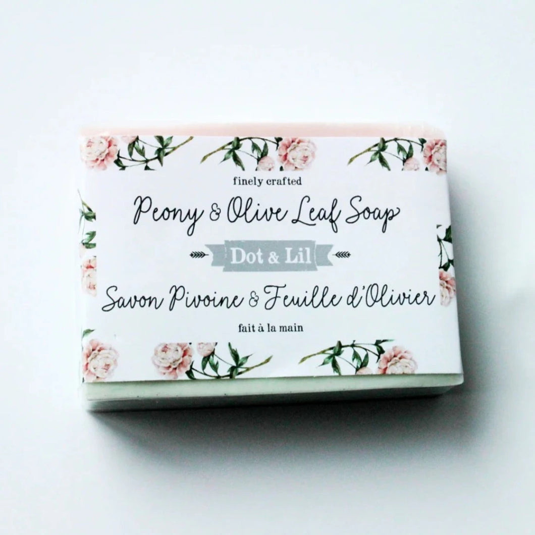 Peony & Olive Leaf Bar Soap | Dot & Lil