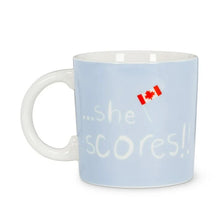 Load image into Gallery viewer, She Shoots She Scores Mug | Wendy Tancock Design
