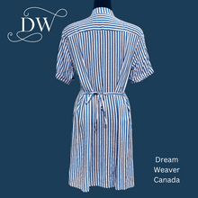 Load image into Gallery viewer, Blue Stripe Shirt Dress | Brenda Beddome
