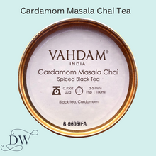 Load image into Gallery viewer, Cardomom Spiced Masala Chai Tea Tin Caddy | Vahdam Teas

