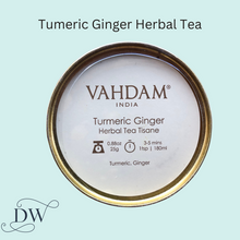 Load image into Gallery viewer, Turmeric Ginger Herbal Tea Tin Caddy | Vahdam Teas

