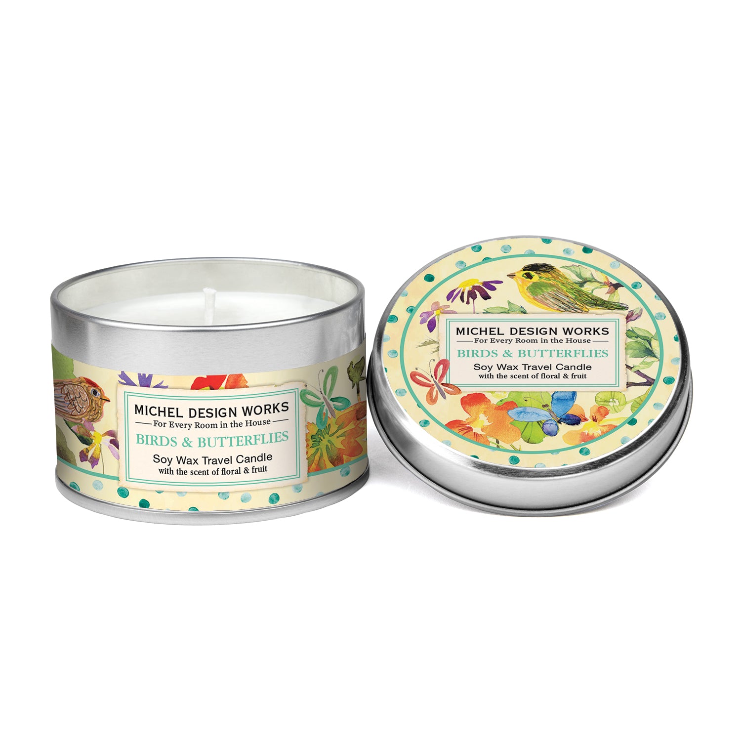 Michel Design Works Birds & Butterflies Candle