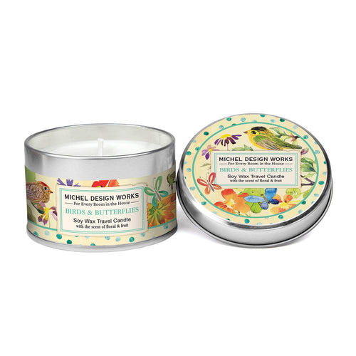 Birds & Butterflies Travel Candle | Michel Design Works