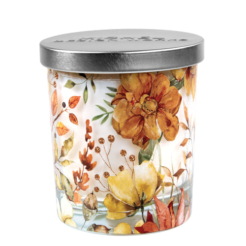 Fall Leaves & Flowers Scented Jar Candle | Michel Design Works