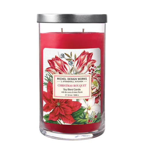 Christmas Bouquet Large Tumbler Candle | Michel Design Works