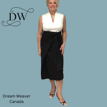Charger l&#39;image dans la galerie, Black Linen High-Waisted Skirt | Wrap Around | One Size

