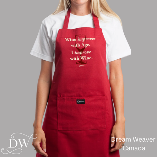 Wine Improves With Age. I improve With Wine. Apron | Grimm
