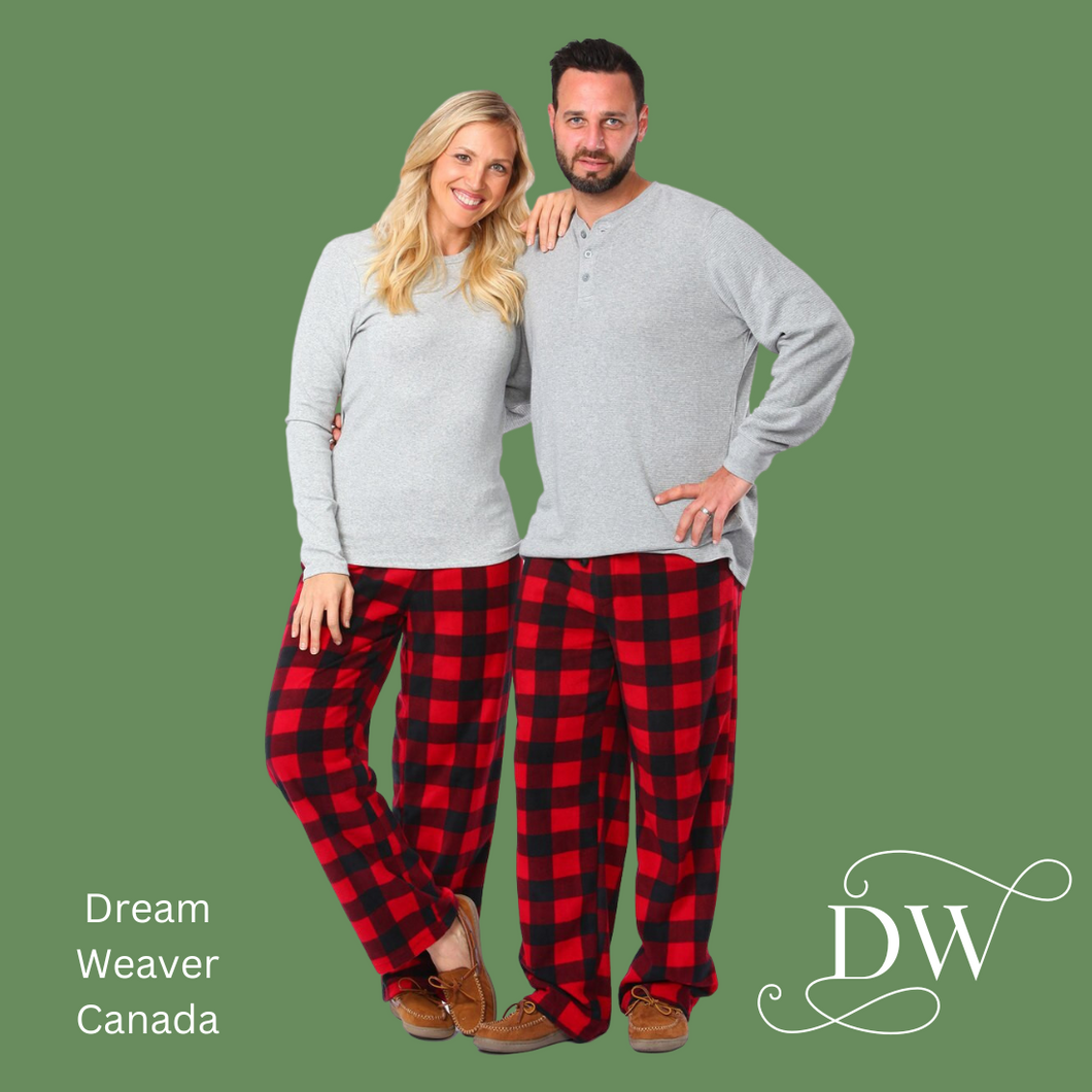 Canada Plaid Fleece PJ Pant | Unisex  | 2 XL | Dream Weaver Canada