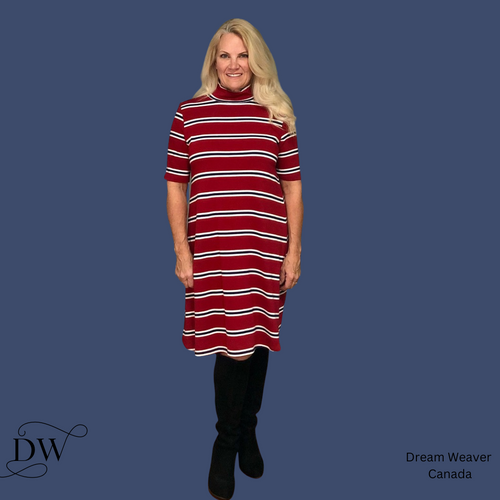 Red Striped Dress | Meemoza