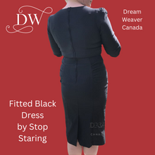 Load image into Gallery viewer, Fitted Black Retro Dress | Stop Staring | Medium
