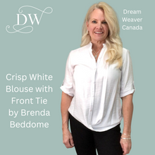 Load image into Gallery viewer, Crisp White Blouse | Front Tie | Brenda Beddome

