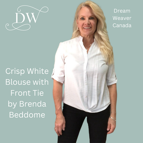Crisp White Blouse | Front Tie | Brenda Beddome