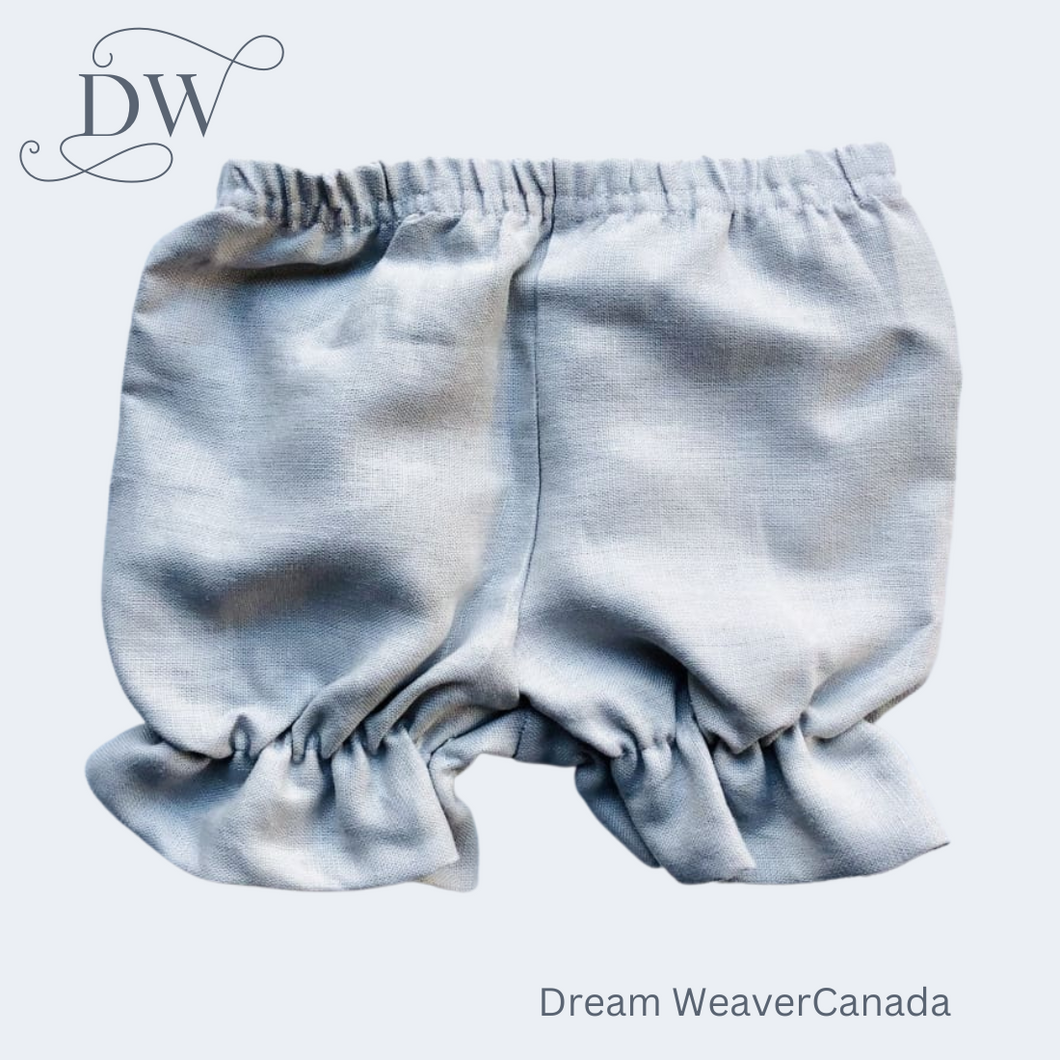 Baby Bloomers | Grey Linen | 3-6 Months