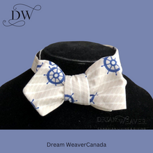 Load image into Gallery viewer, Ship Wheel Bow Tie | Beige Cotton
