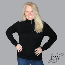 Load image into Gallery viewer, Cashmere Zip Sweater | Black
