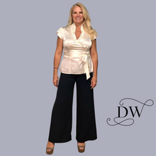 Load image into Gallery viewer, Navy Wide Leg Pants | Lyocell
