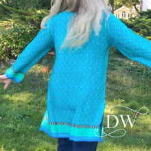 Charger l&#39;image dans la galerie, Deena Embroidered Tunic | Turquoise

