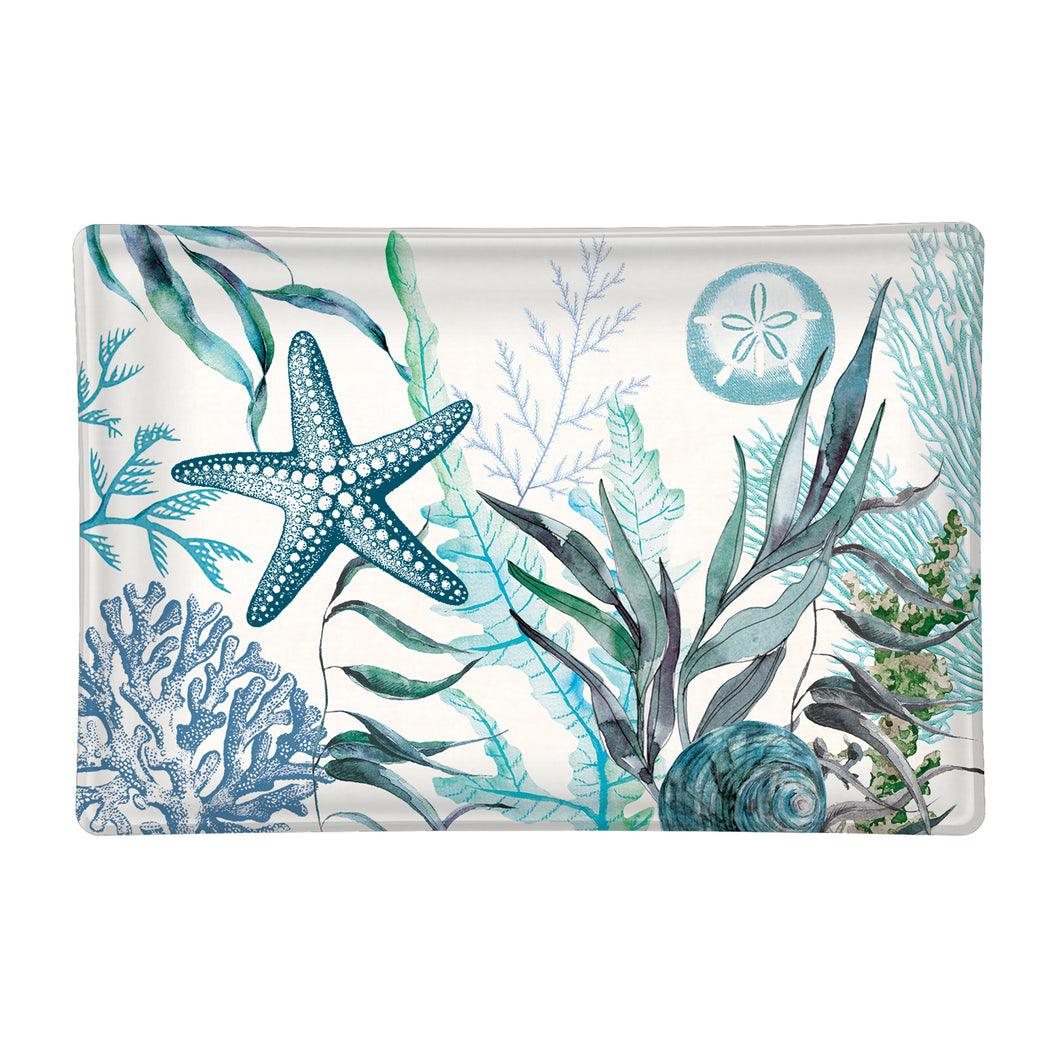 Ocean Tide Glass Bar Soap Dish | Michel Design Works