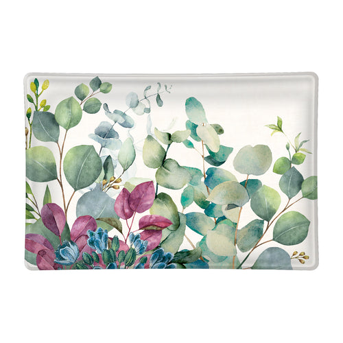 Eucalyptus & Mint Glass Bar Soap Dish | Michel Design Works