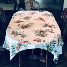 Load image into Gallery viewer, White Spruce Cotton Tablecloth | Rectangle 90 x 60&quot; Michel Design Works
