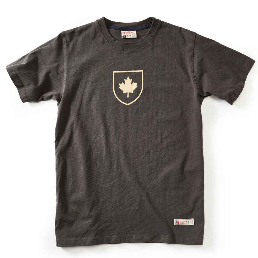 Canada Shield T-Shirt | Unisex | Slate Grey | Red Canoe