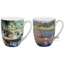 Load image into Gallery viewer, Renoir Boating Scene Set of 2 Mugs | Dream Weaver Canada
