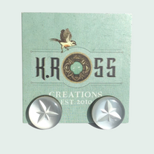 Load image into Gallery viewer, Vintage Button Stud Earrings | Trillium Pattern | Dream Weaver Canada
