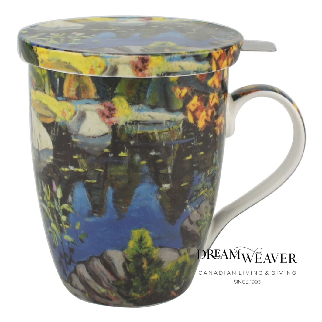 Arthur Lismer Lily Pond Tea Mug with Infuser & Lid Tableware