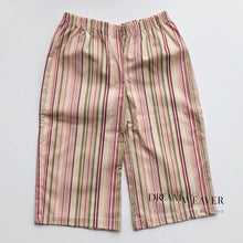 Load image into Gallery viewer, Baby Pants | Pink, Burgundy and Green Stripe
