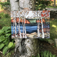 Load image into Gallery viewer, Birches on the Lake | Cottage &amp; Lake Collection | Plaque 14x20 |Renee Bovet Home Decor
