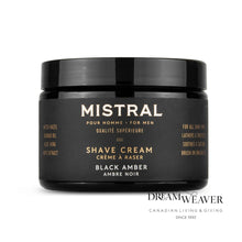 Load image into Gallery viewer, Black Amber Shave Cream | Mistral | Dream Weaver Canada
