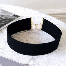 Load image into Gallery viewer, Crepe Choker in Black | Statement Grey Accessories
