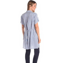 Charger l&#39;image dans la galerie, Blue Stripe Two Way Shirt Dress Brenda Beddome Fashion
