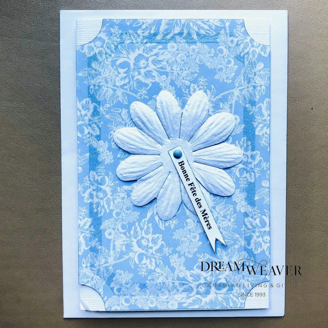Bonne Fete des Meres | Light Blue | Handmade Seed Card Cards