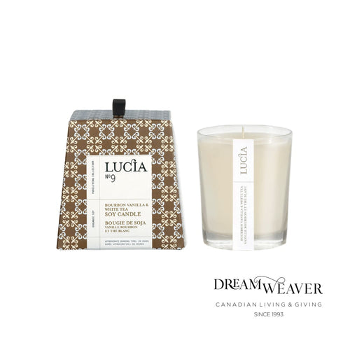 Bourbon Vanilla & White Tea Soy Votive Candle | Lucia | Dream Weaver 