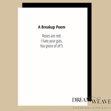 Charger l&#39;image dans la galerie, Breakup Poem Card | Buttercup Co. Stationary
