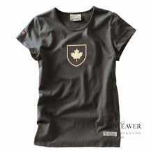 Load image into Gallery viewer, Canada Shield T-Shirt | Womens | Slate Grey| Red Canoe Fashion
