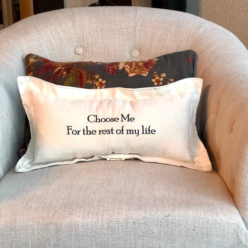 Choose Me Lumbar Pillow | Dream Weaver Canada