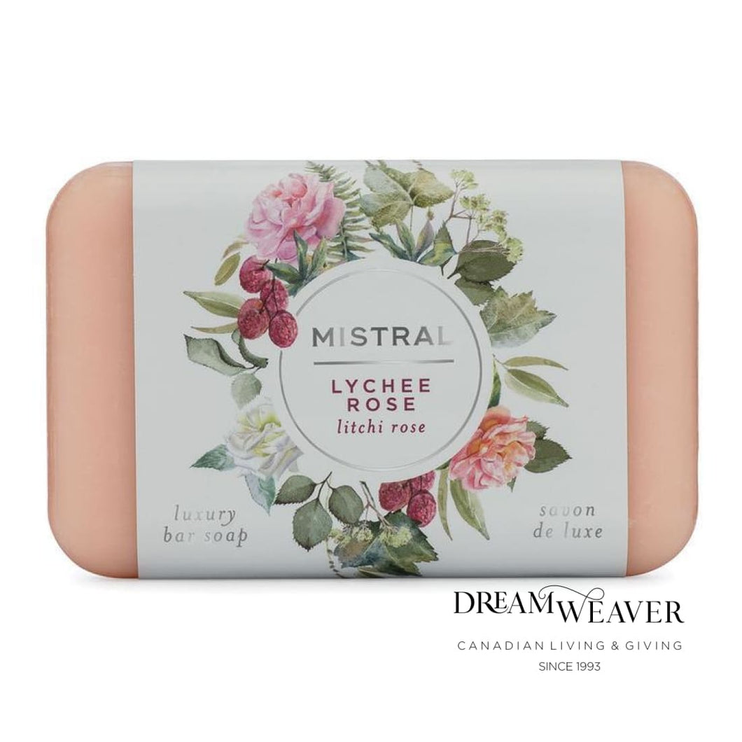 Classic Lychee Rose Bar Soap | 200 gm | Mistral Dream Weaver Canada