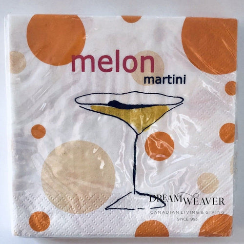 Melon Martini Cocktail Napkin