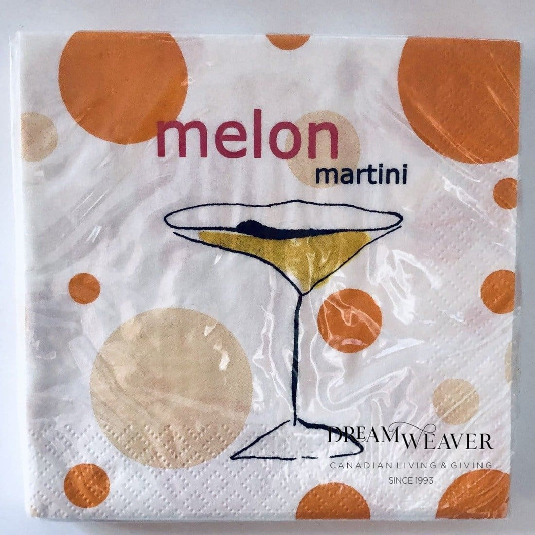 Cocktail Napkin Melon Martini Tableware