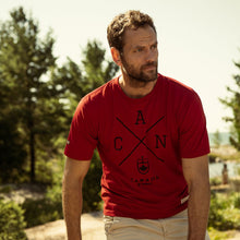 Load image into Gallery viewer, Cross Canada Unisex T-Shirt | Red | Red Canoe
