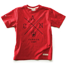 Load image into Gallery viewer, Cross Canada Unisex T-Shirt | Red | Red Canoe
