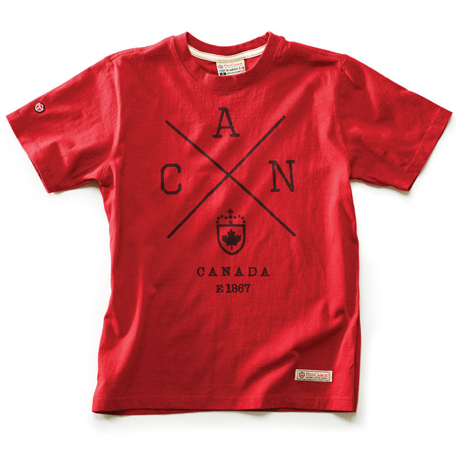 Cross Canada Unisex T-Shirt | Red | Red Canoe